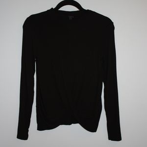 Art Class/ Black Ribbed Blouse (X-Large)